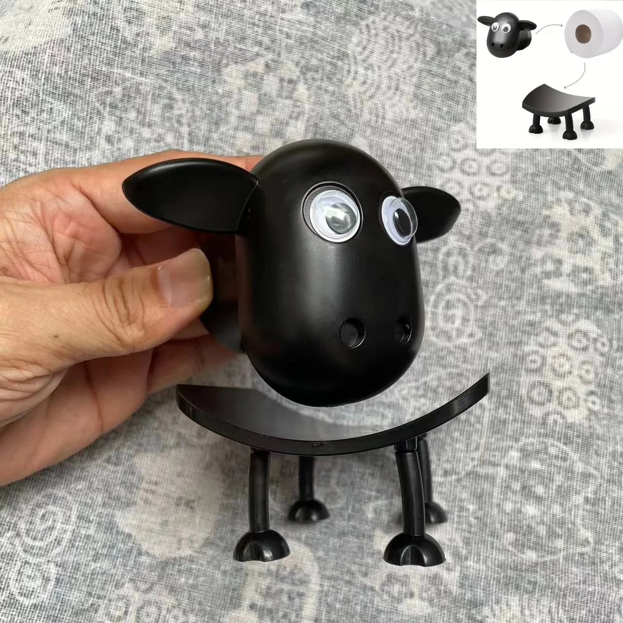 Suport Hârtie Igienică Amuzant — Design Raccoon, Urs, Oaie — Decor Baie Unic