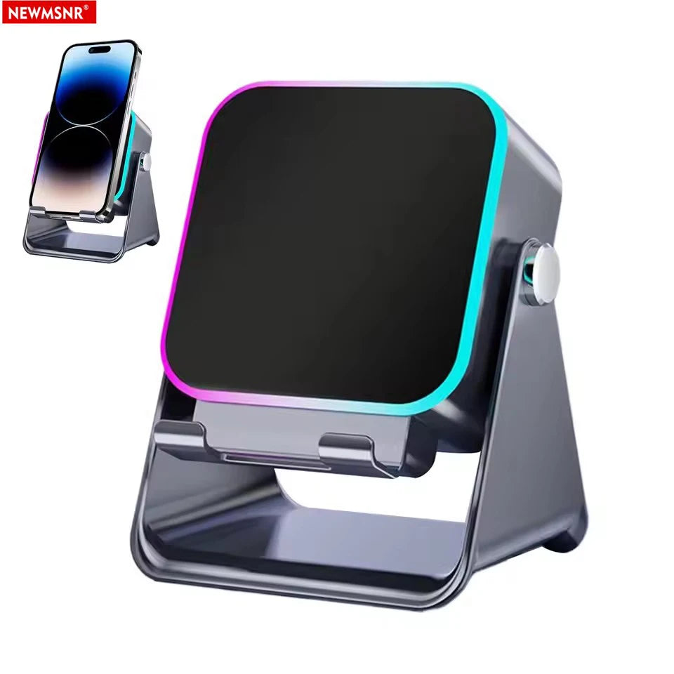Boxa Bluetooth 5-în-1 RGB — Suport Telefon, Inductive Wireless, HIFI Surround