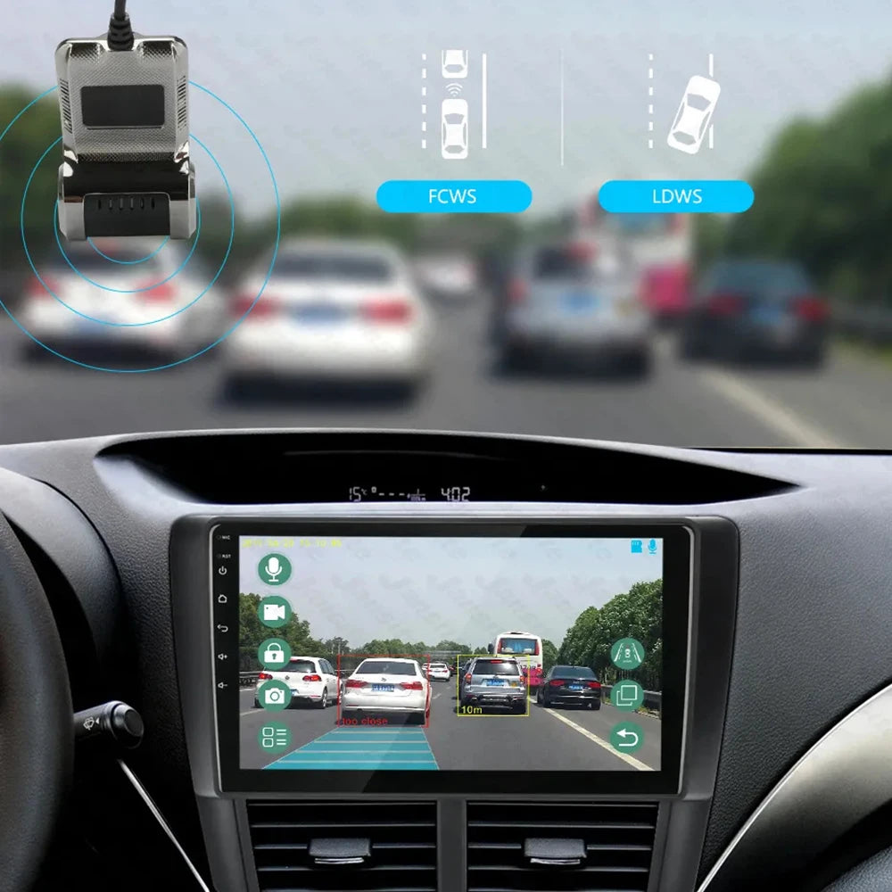 Dash Cam ADAS HD 720P — USB, Card TF 32G, Compatibil Player Android Auto