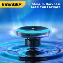 Suport Auto Magnetic Essager 15W — Încărcător Wireless MagSafe iPhone 14 15 16 17 Pro Max cu LED