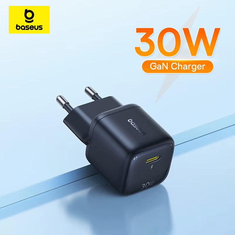 30W Gan Charger PD Charger for Iphone 17 16 15 14 13 12 Max Fast Charger PD3.0 QC3.0 Phone Charger Type C Tablets Charger