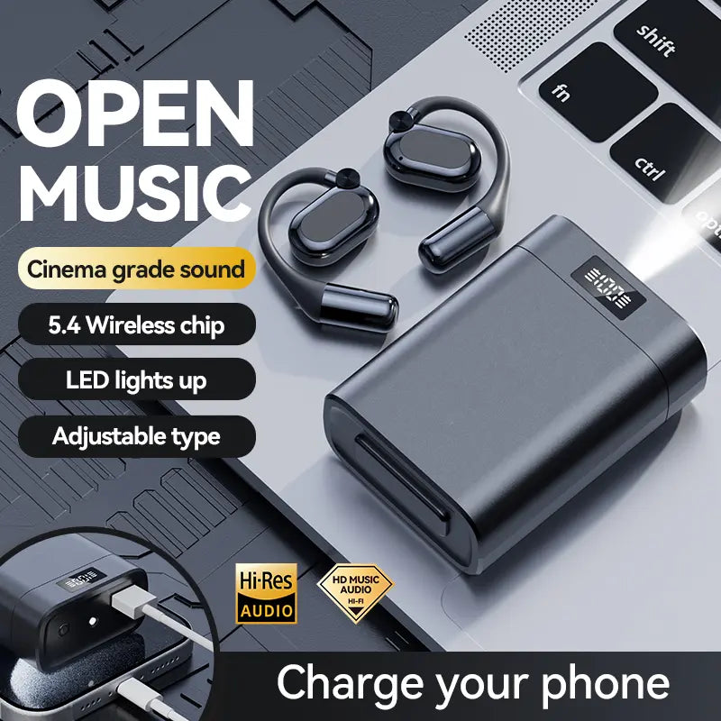 Bluetooth Earbuds with Smartphone Charging Support 45 Hours Playtime Hifi Bass ENC Noise Cancelling Bluetooth 6.0 Sport Design,Father'Sdaygifts