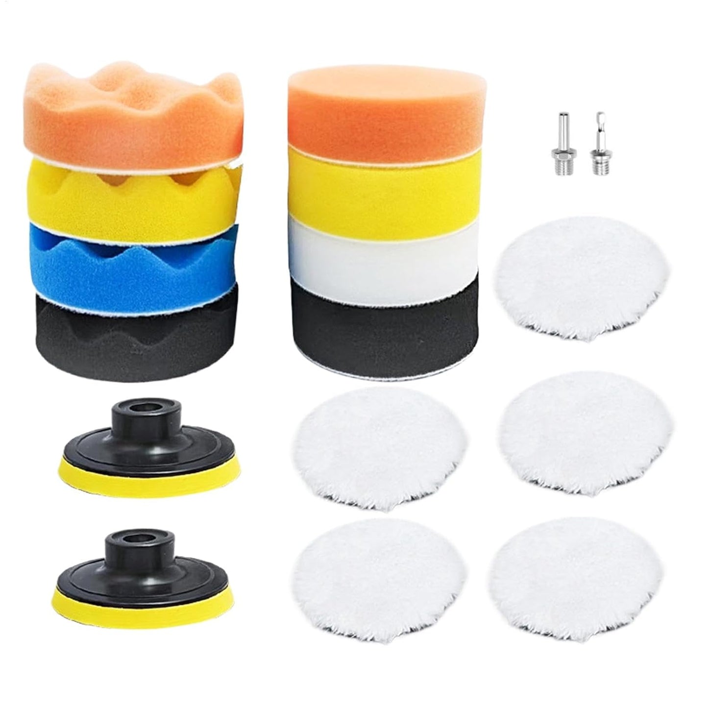 Car Polishing Pad Kit, Car Polishing Wheel with Drill, Sponge Polishing Pad Set, Wool Polishing Pads, Car Polishing Tools, Waxing Pad Kit, Sealing Glaze Pads, Drill Polishing Adapter, Auto Polishing