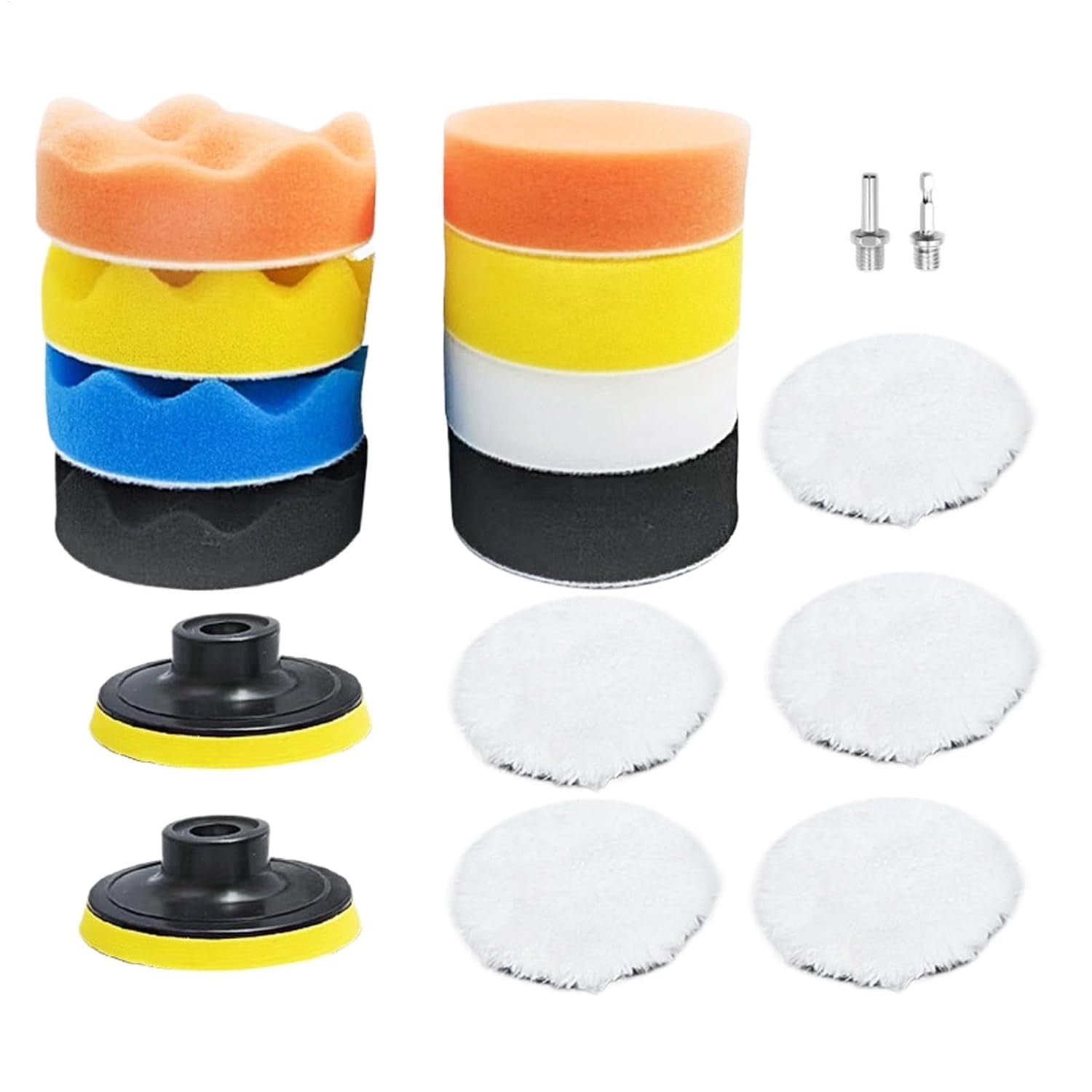 Car Polishing Pad Kit, Car Polishing Wheel with Drill, Sponge Polishing Pad Set, Wool Polishing Pads, Car Polishing Tools, Waxing Pad Kit, Sealing Glaze Pads, Drill Polishing Adapter, Auto Polishing