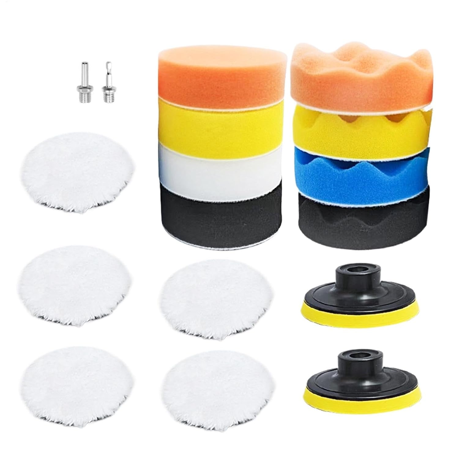 Car Polishing Pad Kit, Car Polishing Wheel with Drill, Sponge Polishing Pad Set, Wool Polishing Pads, Car Polishing Tools, Waxing Pad Kit, Sealing Glaze Pads, Drill Polishing Adapter, Auto Polishing