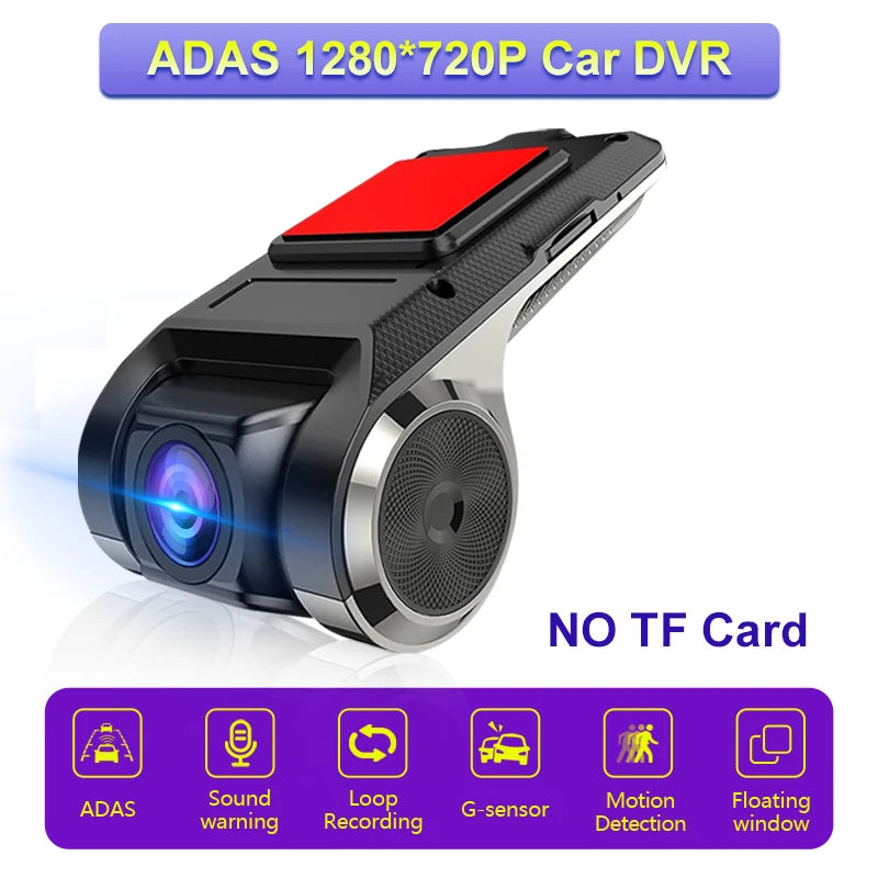 ADAS USB DVR Camera for Car DVD Android Player Dash Cam Full HD Navigation Head Unit Auto Audio Voice Alarm G-Shock