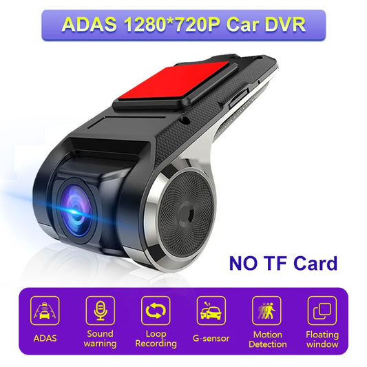 ADAS USB DVR Camera for Car DVD Android Player Dash Cam Full HD Navigation Head Unit Auto Audio Voice Alarm G-Shock