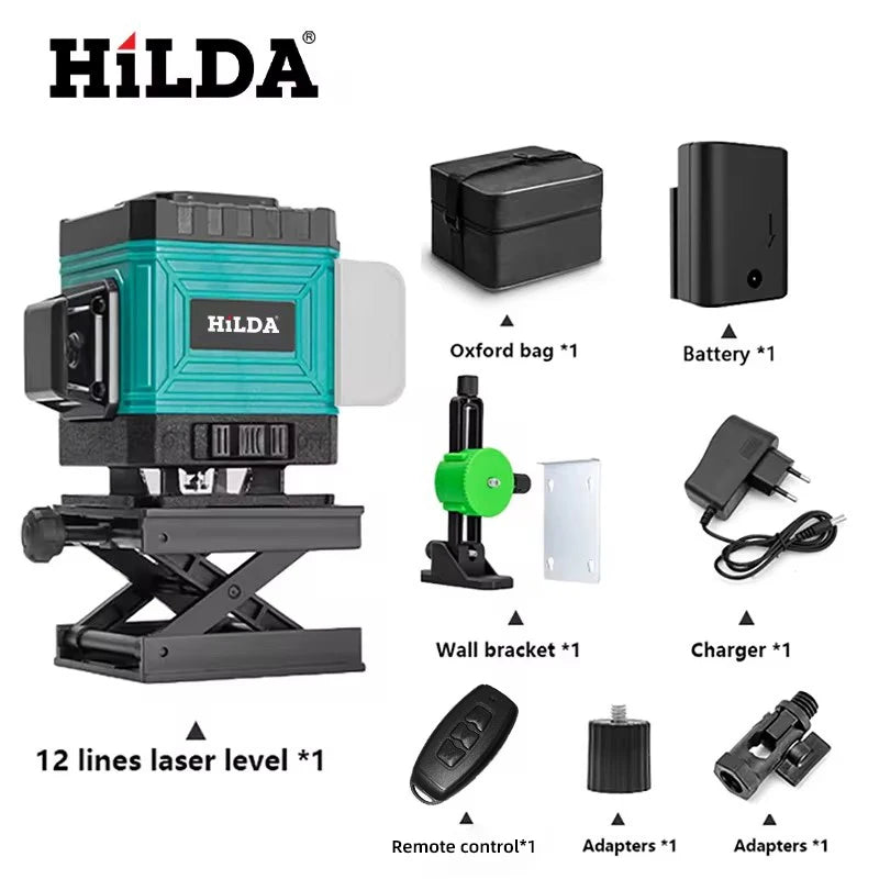 16/12 Lines Laser Level Green Line Selfleveling 360 Horizontal and Vertical Super Powerful Laser Level Green Beam