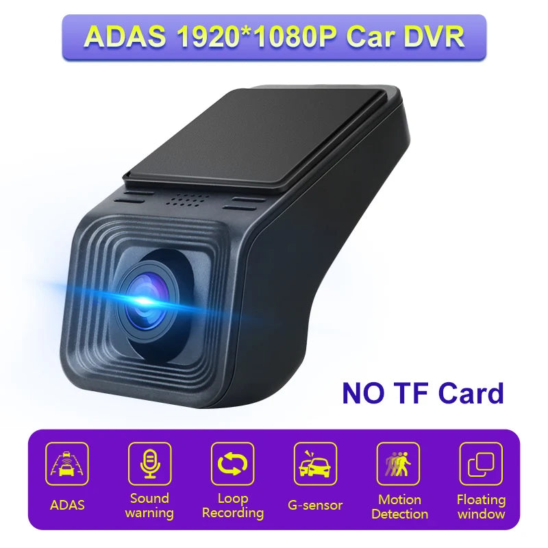 ADAS USB DVR Camera for Car DVD Android Player Dash Cam Full HD Navigation Head Unit Auto Audio Voice Alarm G-Shock