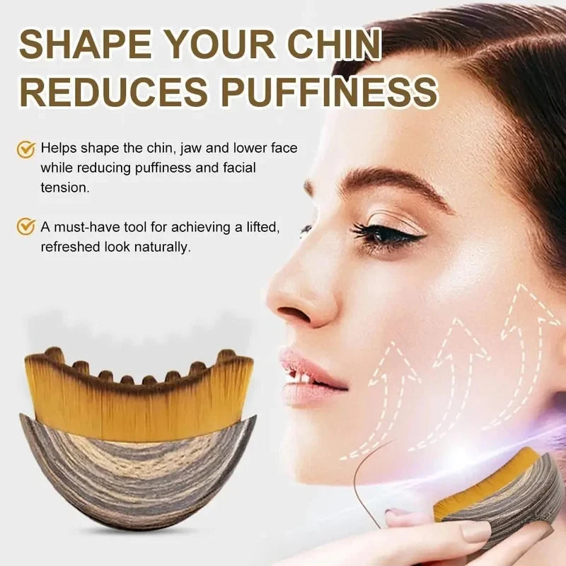 Pensulă de Masaj Facial — Contur & Drenaj Limfatic