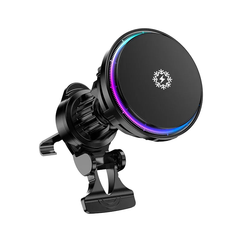Încărcător Wireless Magnetic Auto 15W cu Răcire — MagSafe Compatible
