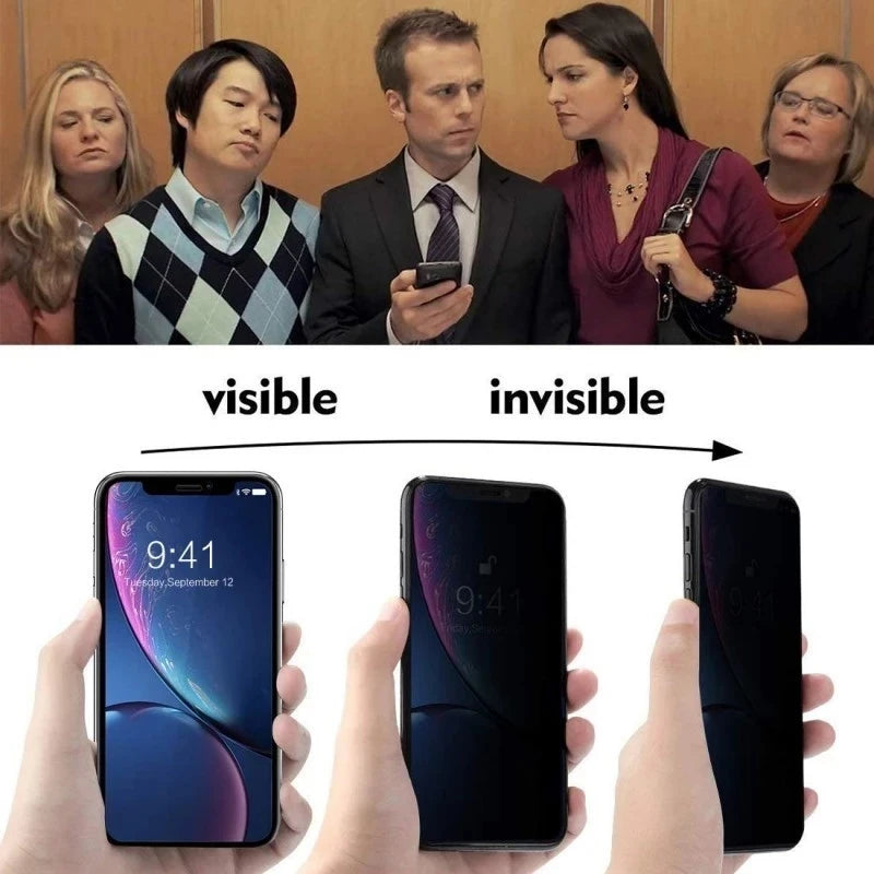 Folie Hydrogel Privacy Anti-Spy iPhone — 6 7 8 X XR XS 11 12 13 14 15 16 Pro Max