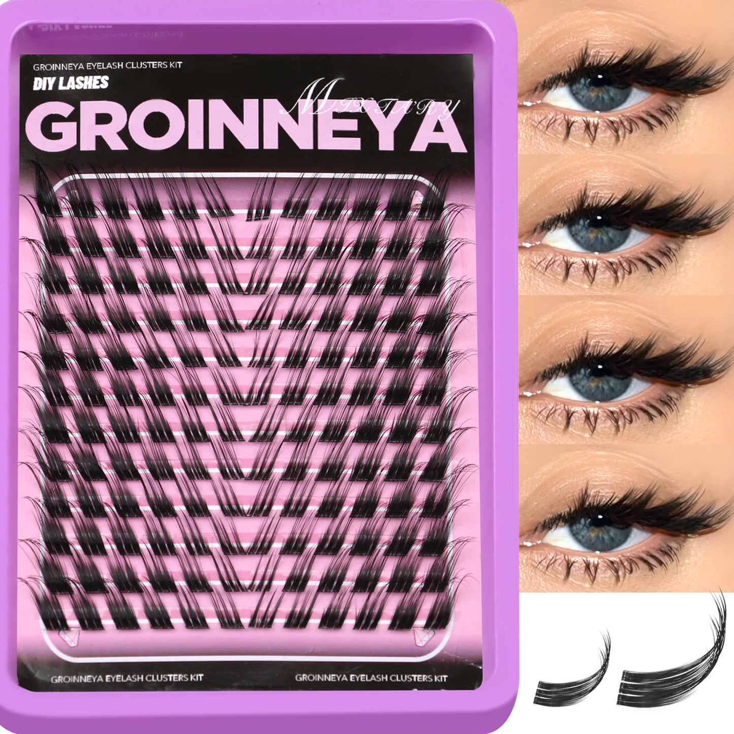 Gene False Cluster DIY — Natural Wispy, C-Curl, Extensii Gene GROINNEYA