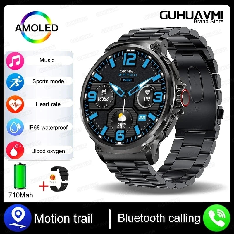 Smartwatch V69 Ultra AMOLED 1.85" — GPS, Baterie 710mAh, Apeluri BT
