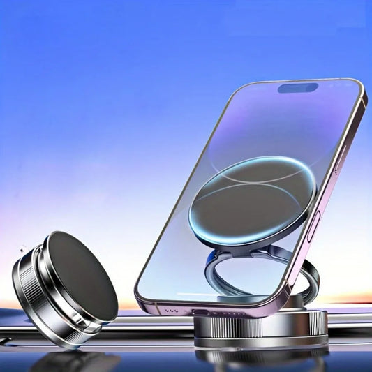 Suport Auto Magnetic 360° — Ventuză Puternică, Pliabil & Retractabil