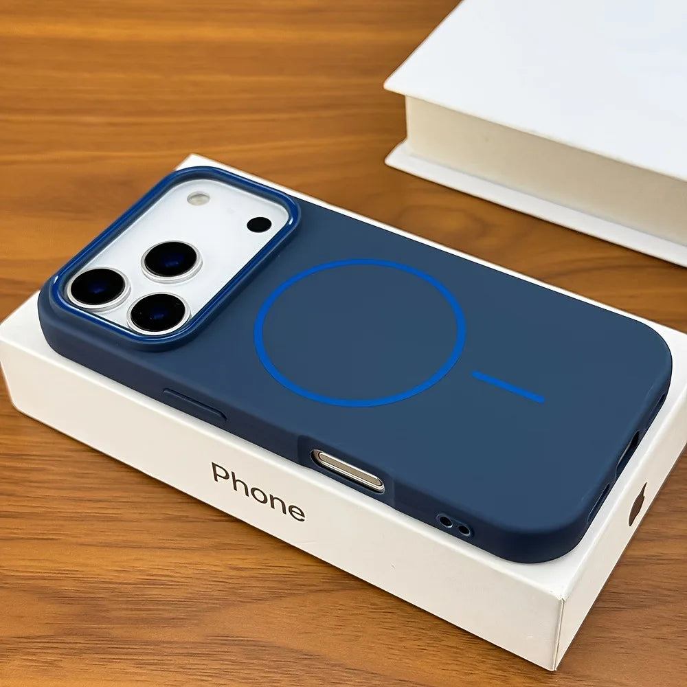 Husă Silicon Matte Magnetic MagSafe — iPhone 11-17 Pro Max Plus Air