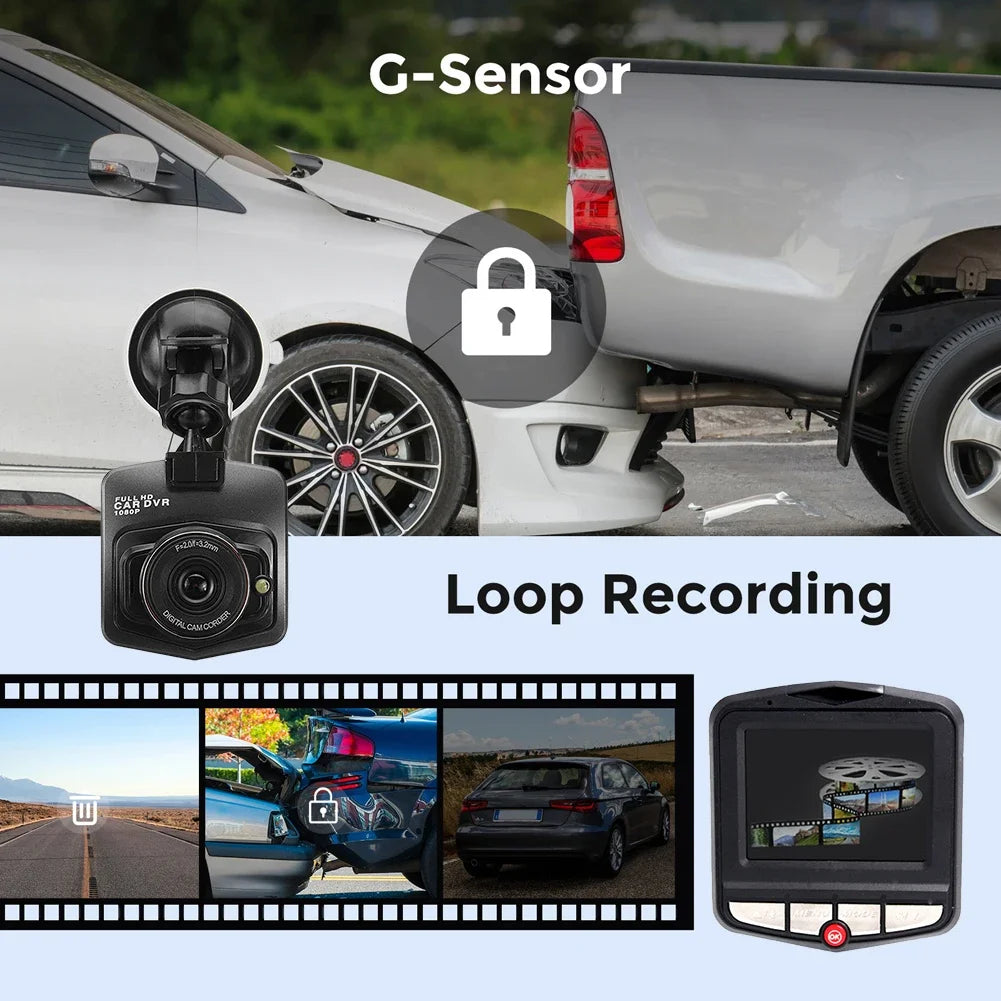 Dash Cam Oglindă Full HD 1080P — Fată & Spate, G-Sensor, Loop Recording