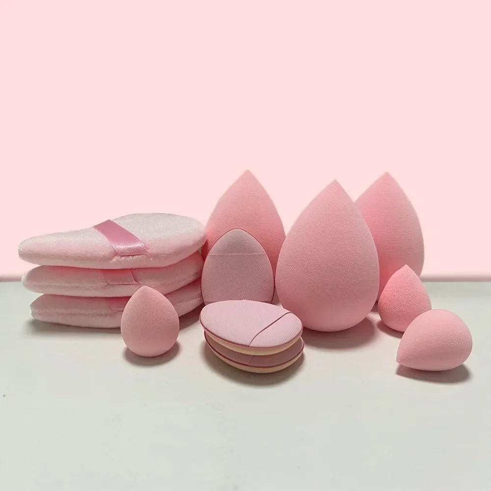 Burete Machiaj Beauty Egg Set 12 Bucăți — Soft, Foundation & Pudra
