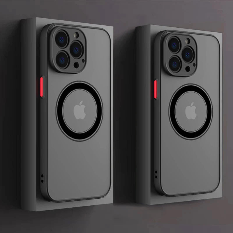 Husă Magnetică Matte Armor — MagSafe Compatible iPhone 11–16