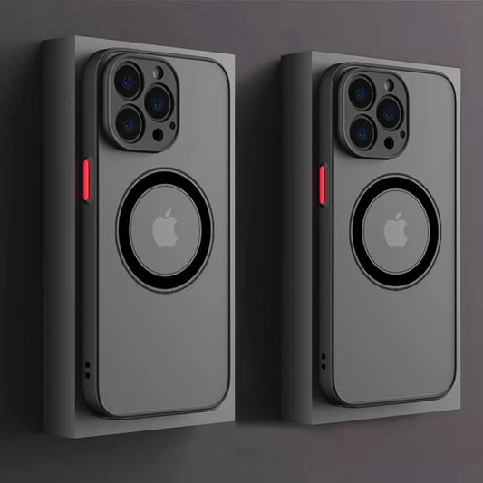 Husă Magnetică Matte Armor — MagSafe Compatible iPhone 11–16