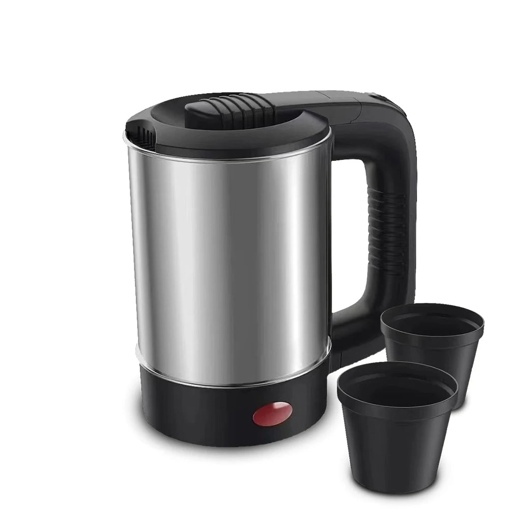 Fierbator Electric Portabil 0.5L 1000W — Inox, Ideal Călătorii și Hotel
