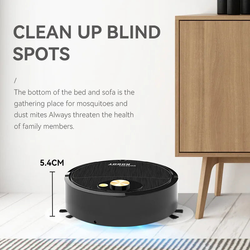 Robot Aspirator cu Mop USB — Par Animale, Parchet & Covor, Smart Sweeping