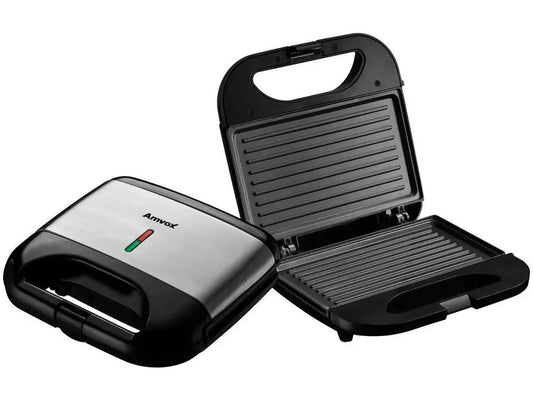 Sandwich Maker Electric Amvox 750W — Sandwișuri Calde în 3 Minute, 220V