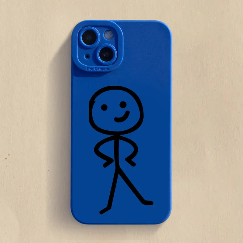 Husă Telefon Cartoon Matchman — Silicon Moale, Anti-Şoc, iPhone