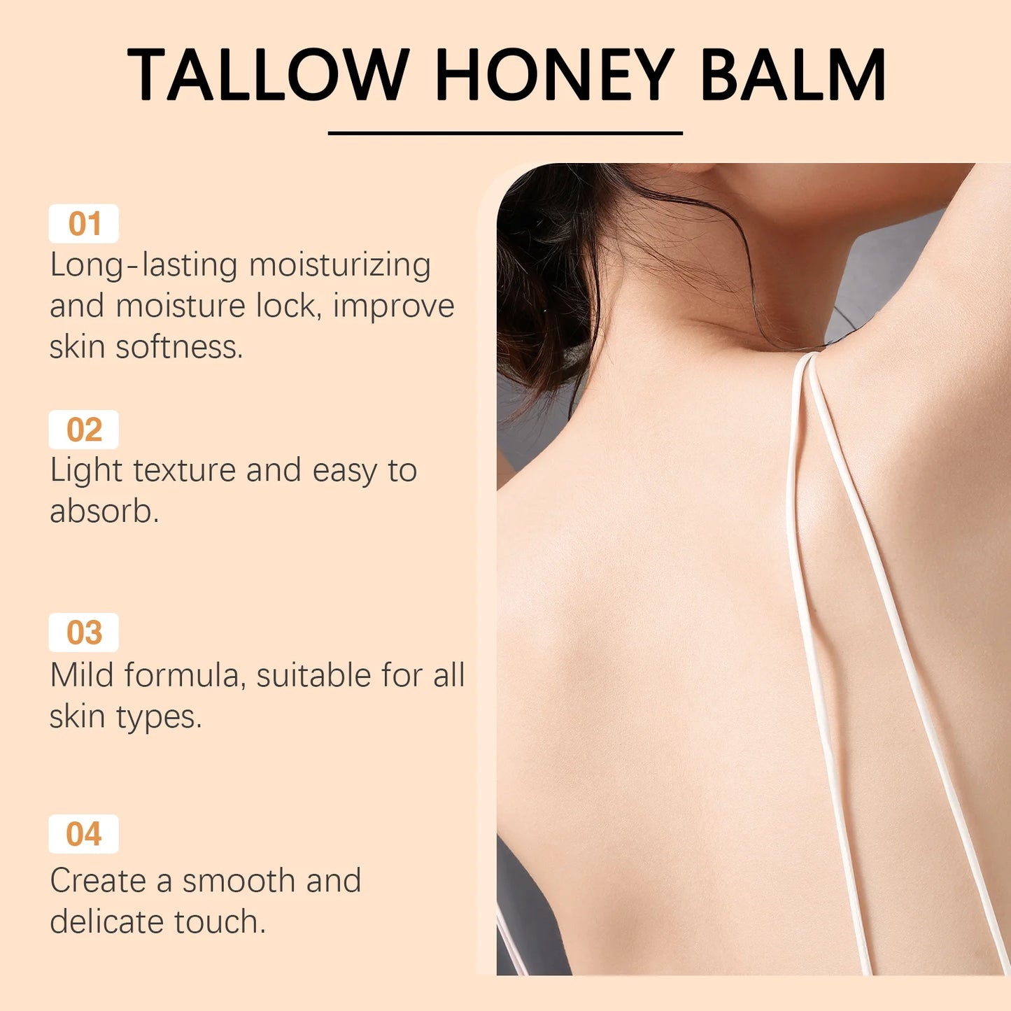 Cremă Hidratantă cu Tallow & Miere — Elasticitate, Strălucire & Reparare