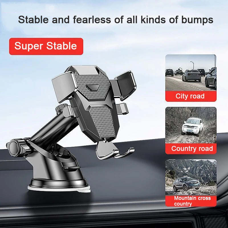 Suport Auto Universal pentru Telefon — Ventuza & Grila Ventilație