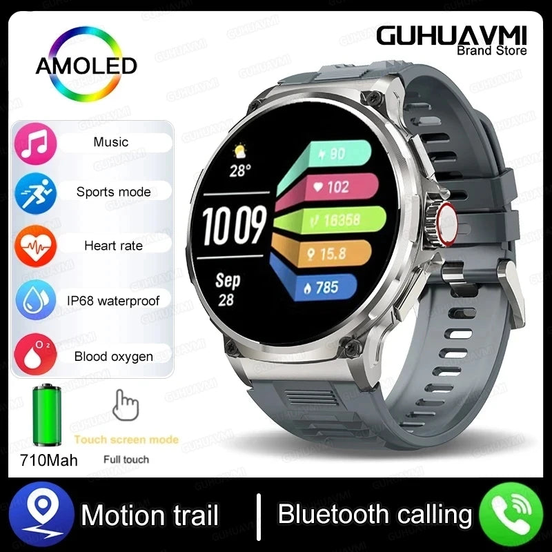 Smartwatch V69 Ultra AMOLED 1.85" — GPS, Baterie 710mAh, Apeluri BT