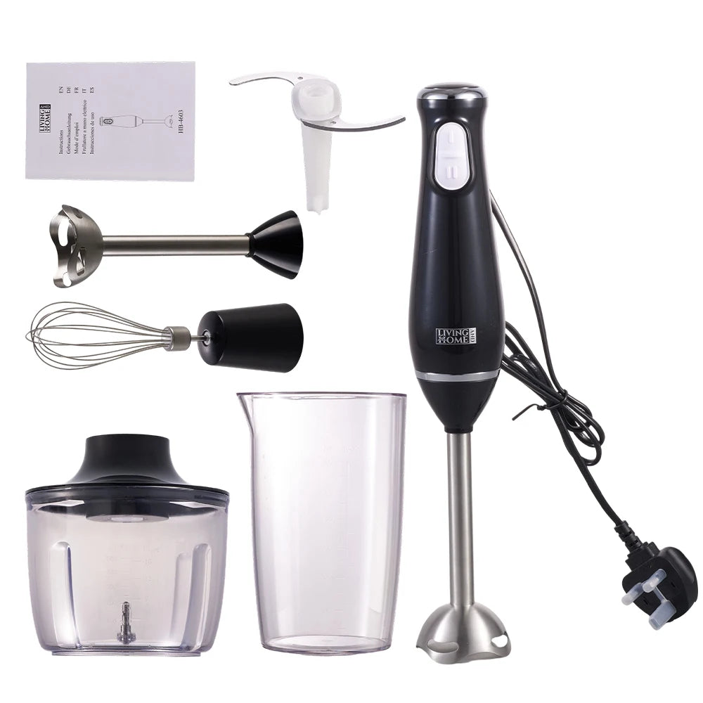 Blender de Mână 4-în-1 800W — Set Complet cu Accesorii, KOMORE