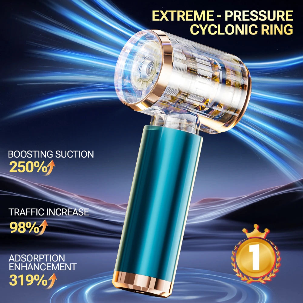 Aspirator Auto Mini Cordless SZUK — Turbo Fan, Aspirație Puternică, Portabil