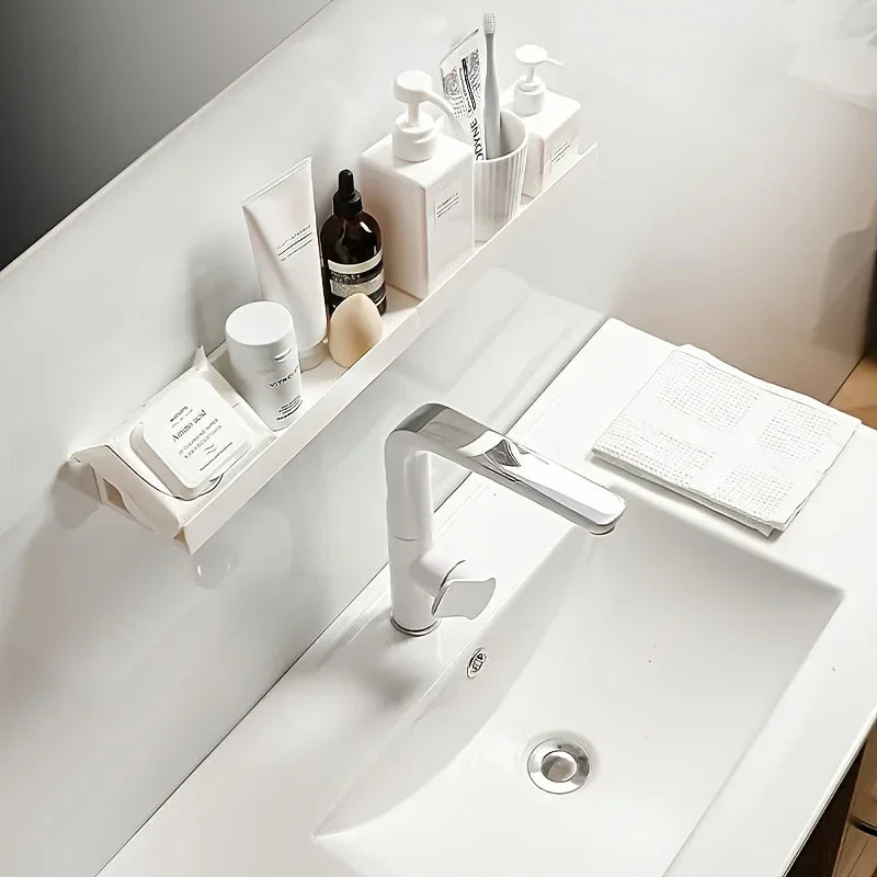 Raft Baie Autoadeziv fără Gurițe — Organizator Duș, Suport Șampon & Cosmetice