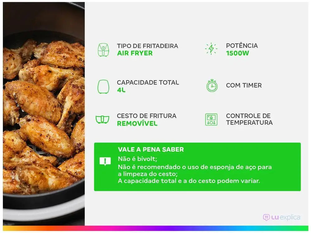 Air Fryer Electric Fără Ulei Mondial — Gătit Sănătos, 110V