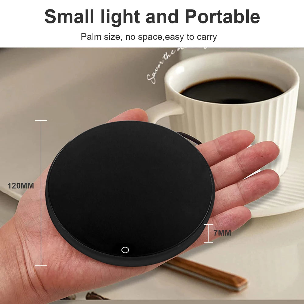 Încălzitor Cană USB — Termostat Cafea & Ceai, Coaster Electric Birou & Acasă