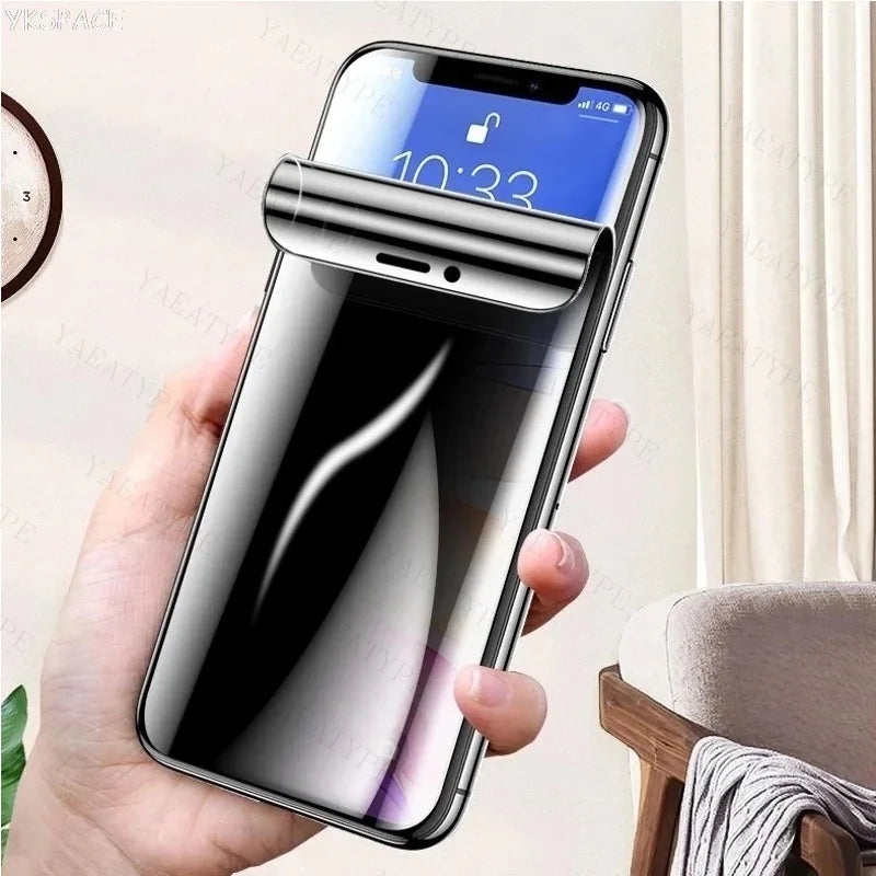 Folie Hydrogel Privacy Anti-Spy iPhone — 6 7 8 X XR XS 11 12 13 14 15 16 Pro Max