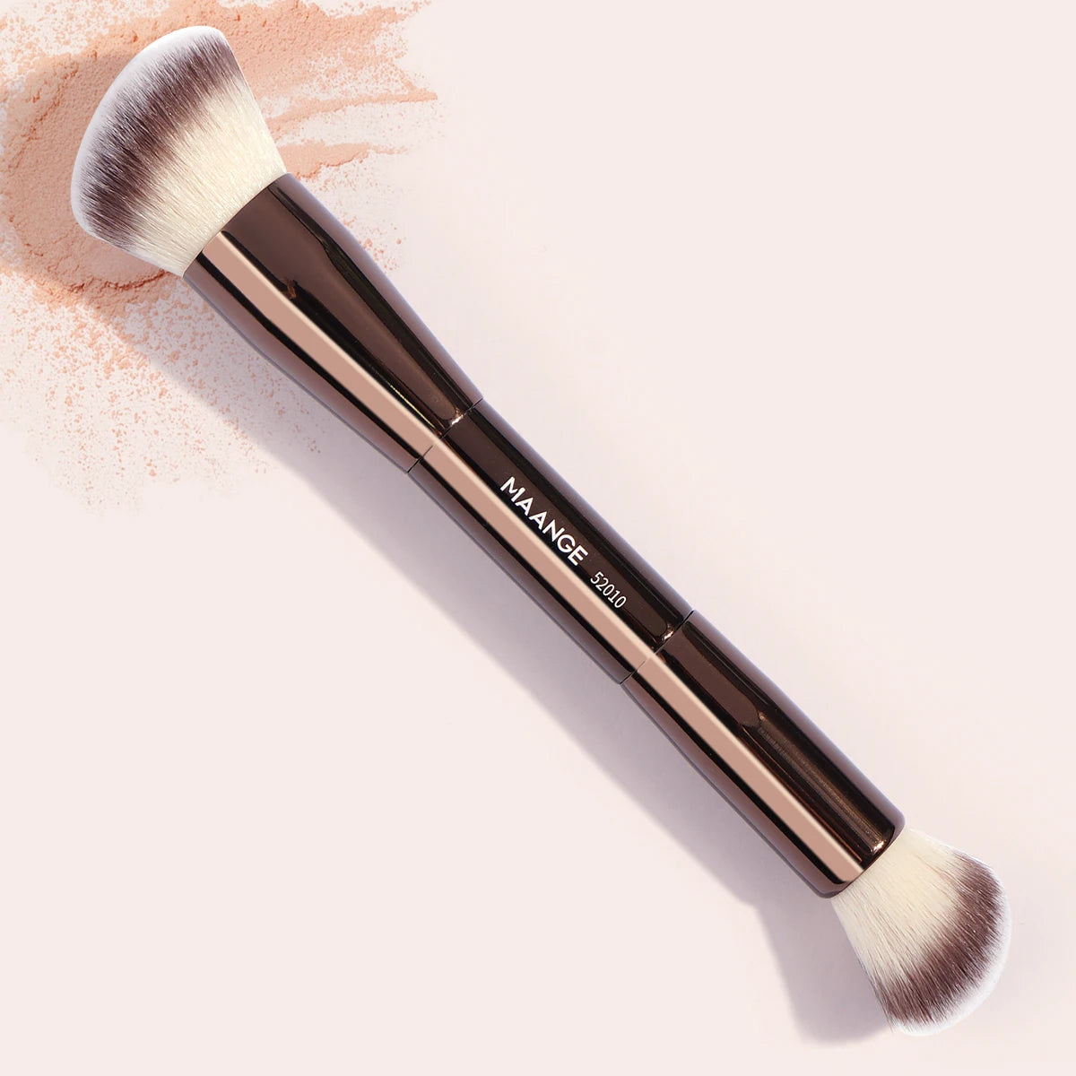 Pensulă Foundation Dublu Capăt MAANGE — Contur, Blush & Pudra