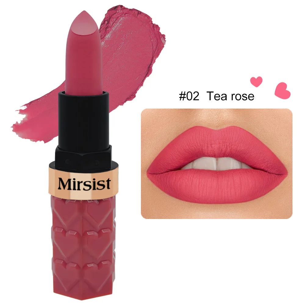 Ruj Velvet Matte Waterproof — Non-Transfer, Pigment Intens, Nude & Berry