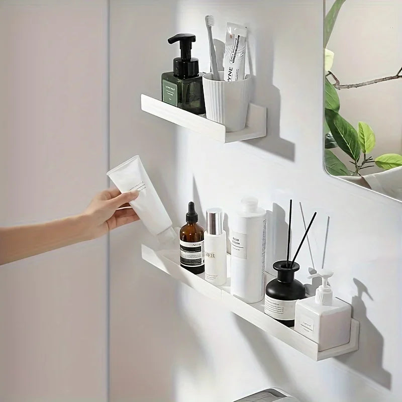 Raft Baie Autoadeziv fără Gurițe — Organizator Duș, Suport Șampon & Cosmetice