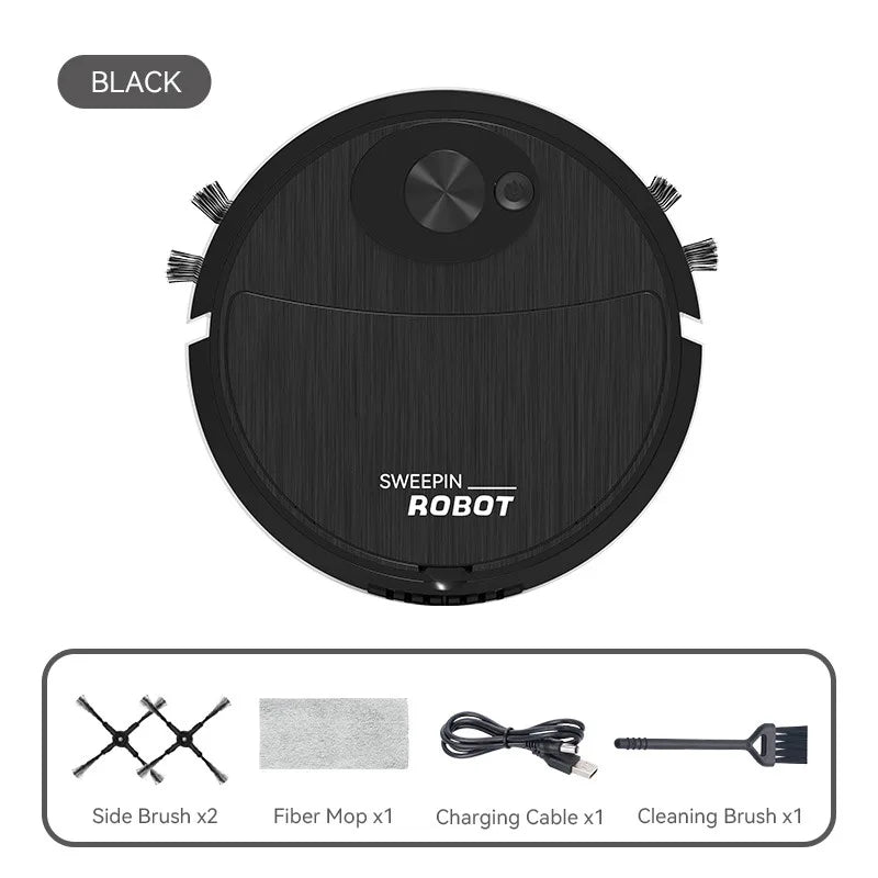 Robot Aspirator cu Mop USB — Par Animale, Parchet & Covor, Smart Sweeping