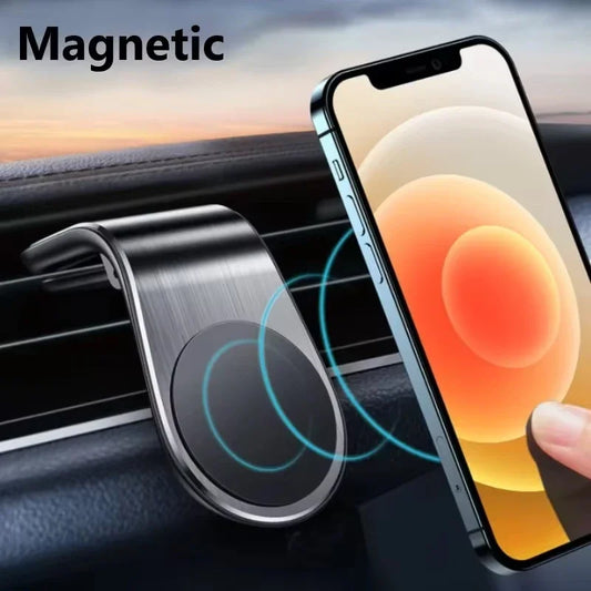Suport Auto Magnetic Universal — Prindere Grila Ventilație, Rotire 360°