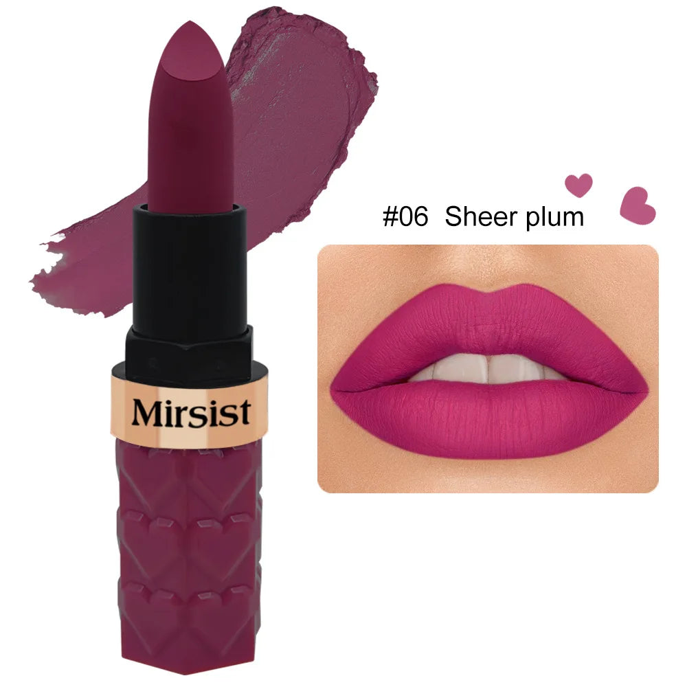 Ruj Velvet Matte Waterproof — Non-Transfer, Pigment Intens, Nude & Berry