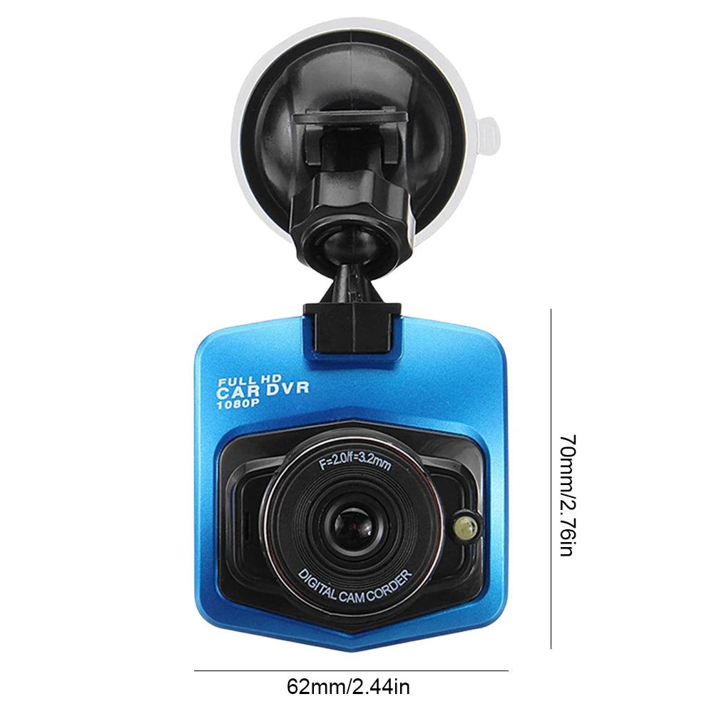 Dash Cam cu Ventuza — Night Vision, Ecran LCD 2.4", G-Sensor, Loop Recording