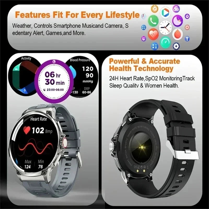 Smartwatch V69 Ultra AMOLED 1.85" — GPS, Baterie 710mAh, Apeluri BT