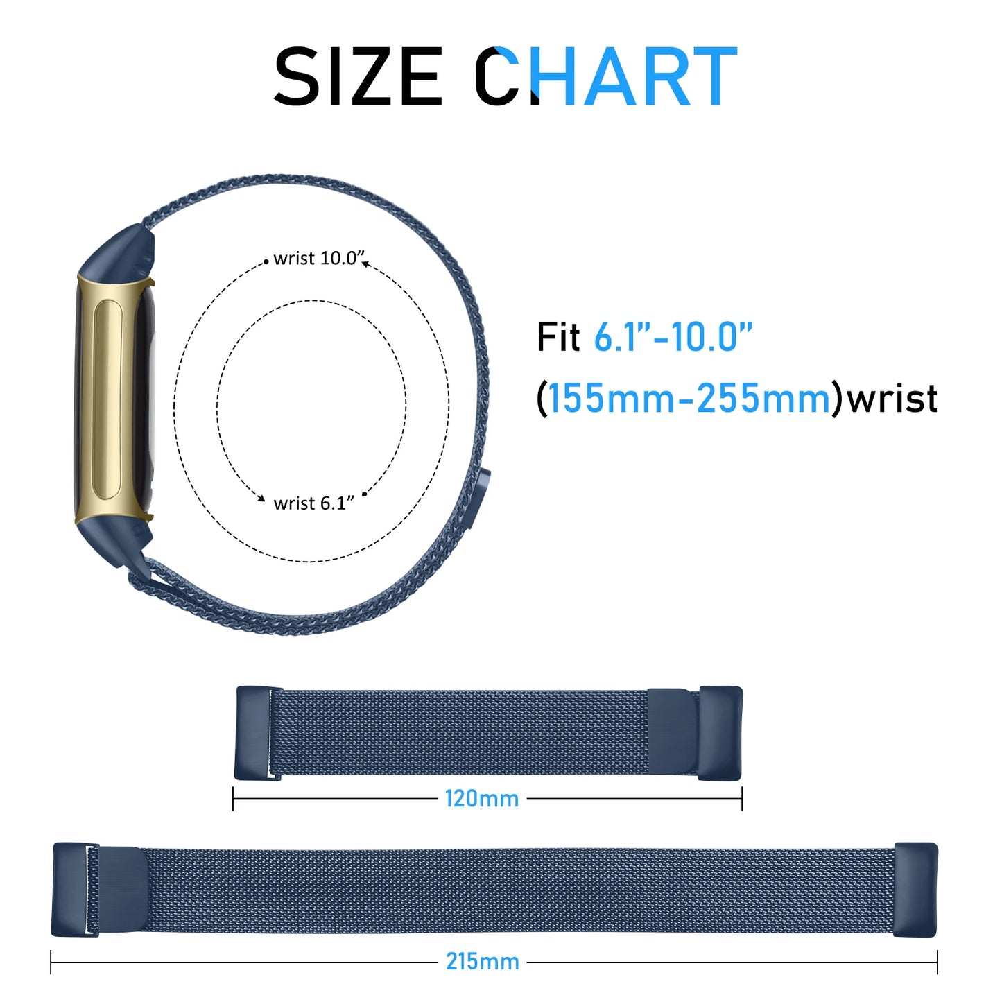 Fitbit Charge 6 Band — Milanese Magnetic