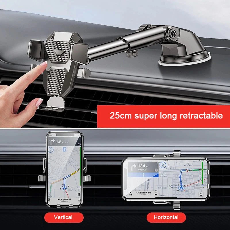 Suport Auto Universal pentru Telefon — Ventuza & Grila Ventilație