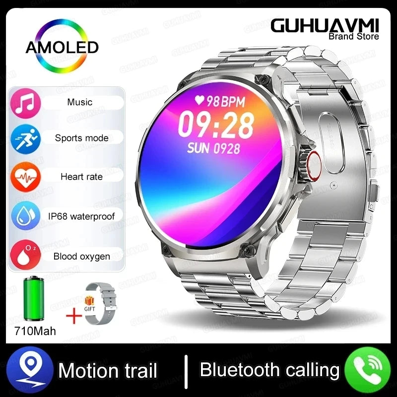 Smartwatch V69 Ultra AMOLED 1.85" — GPS, Baterie 710mAh, Apeluri BT