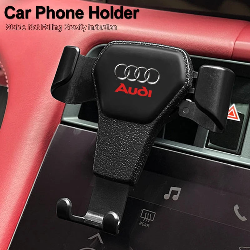 Suport Auto Gravitațional Telefon — Grila Ventilație, Compatibil Audi A1-A8 Q1-Q8
