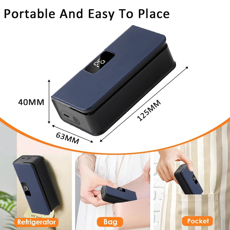 Aparat Sigilat Pungi Mini USB Reîncărcabil — Heat Sealer Alimente, Portabil